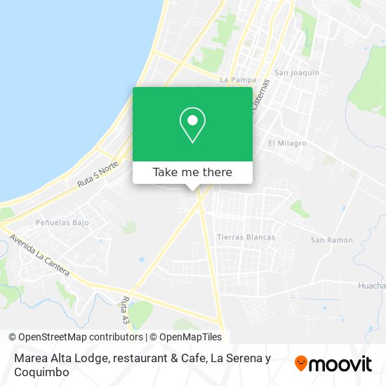 Mapa de Marea Alta Lodge, restaurant & Cafe