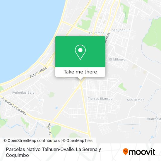 Parcelas Nativo Talhuen-Ovalle map