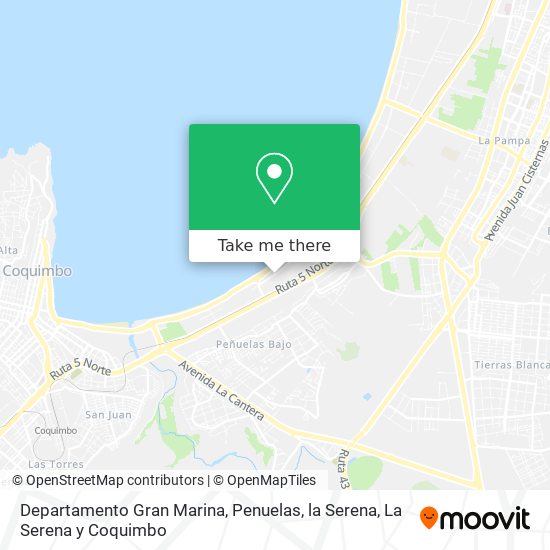 Mapa de Departamento Gran Marina, Penuelas, la Serena