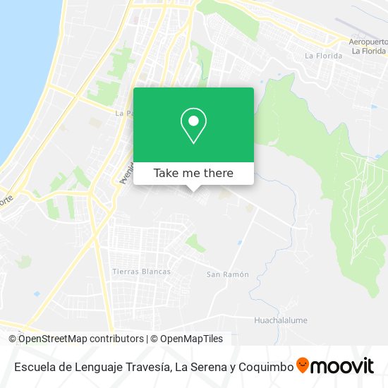 Mapa de Escuela de Lenguaje Travesía