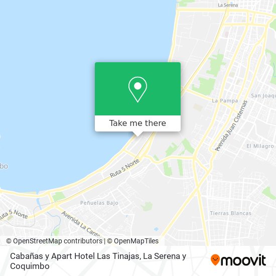 Cabañas y Apart Hotel Las Tinajas map