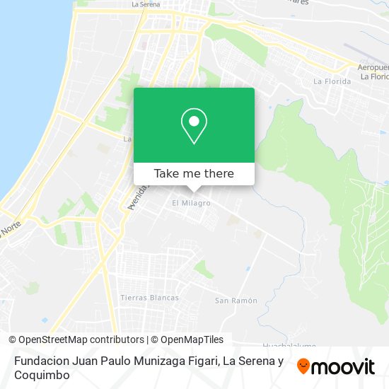 Mapa de Fundacion Juan Paulo Munizaga Figari