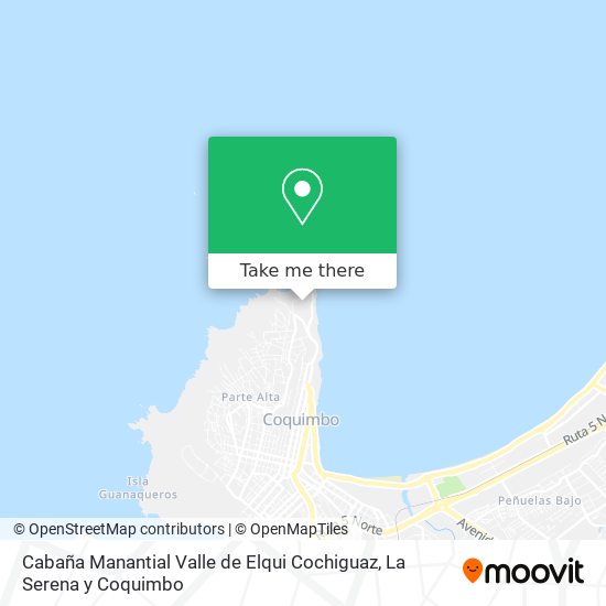 Mapa de Cabaña Manantial Valle de Elqui Cochiguaz