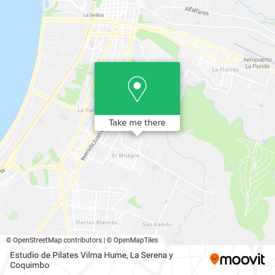 Mapa de Estudio de Pilates Vilma Hume