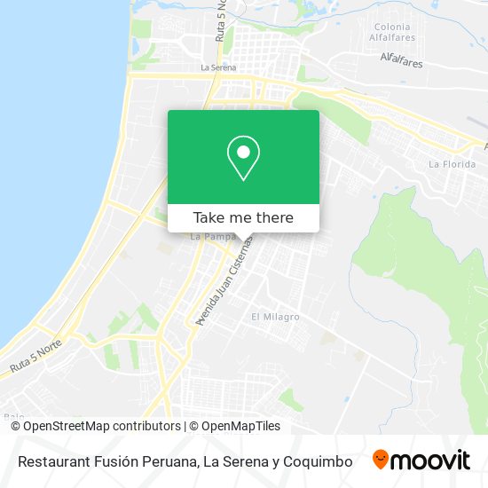 Restaurant Fusión Peruana map