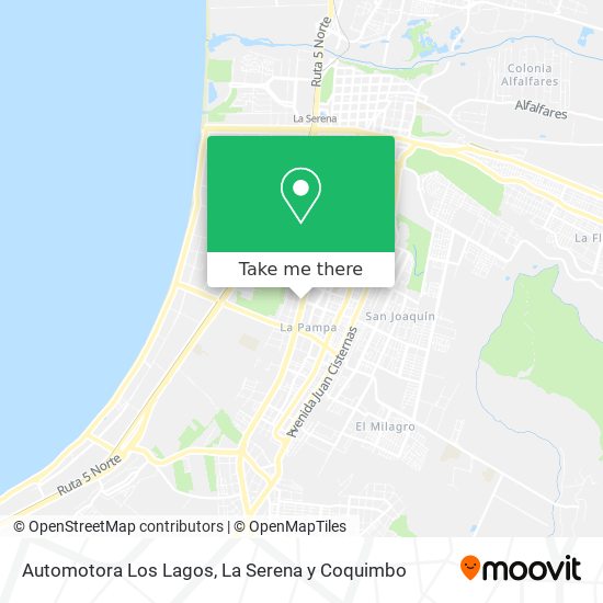 Automotora Los Lagos map