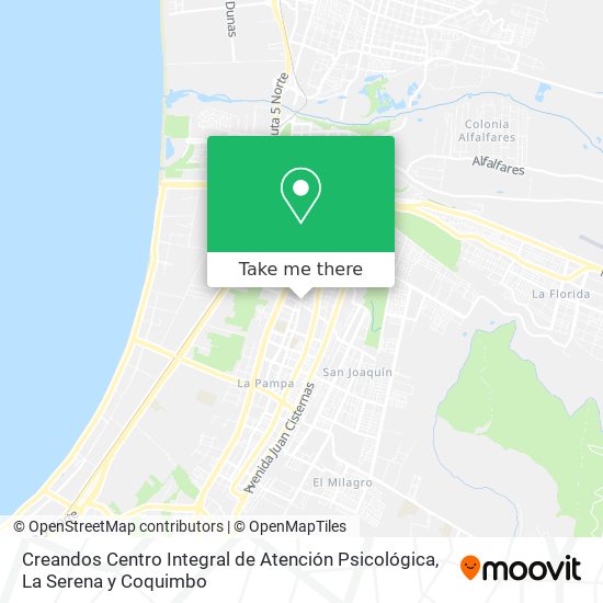 Mapa de Creandos Centro Integral de Atención Psicológica