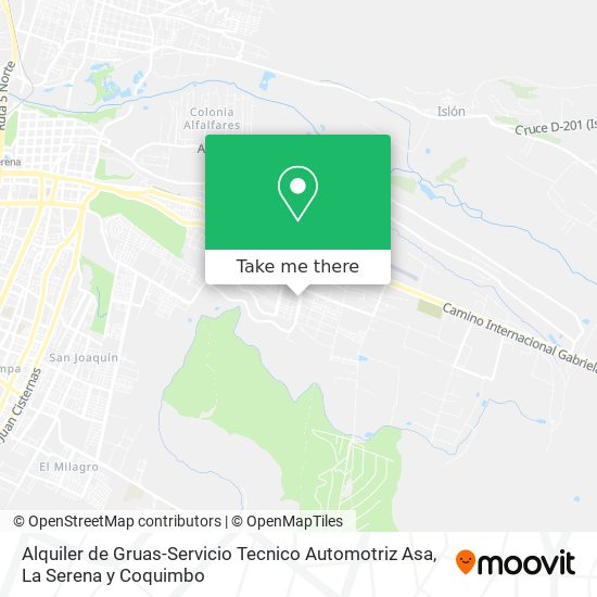 Mapa de Alquiler de Gruas-Servicio Tecnico Automotriz Asa