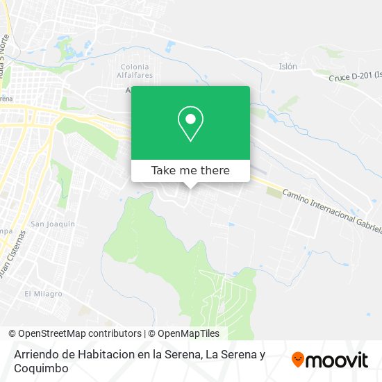 Mapa de Arriendo de Habitacion en la Serena