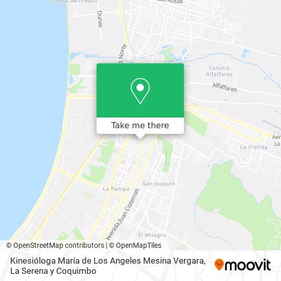 Kinesióloga María de Los Angeles Mesina Vergara map