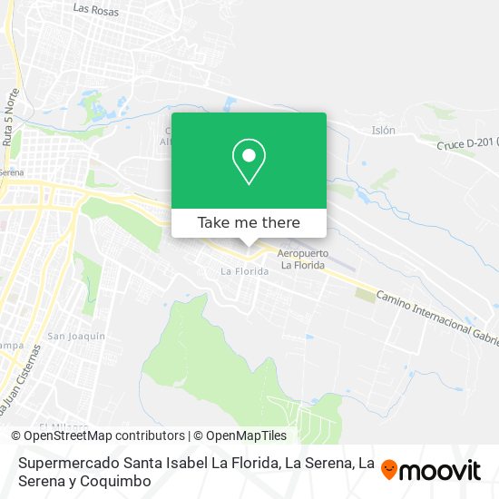 Supermercado Santa Isabel La Florida, La Serena map