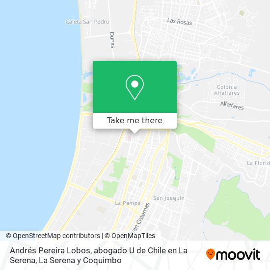 Andrés Pereira Lobos, abogado U de Chile en La Serena map