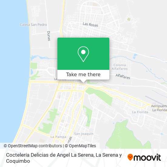 Coctelería Delicias de Angel La Serena map