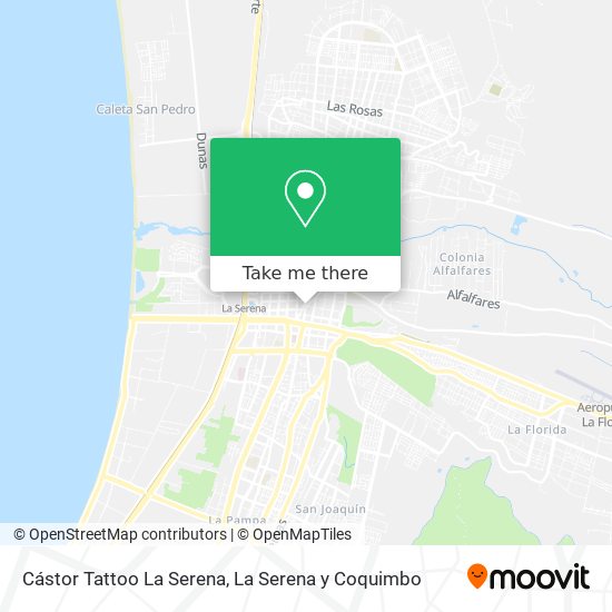 Cástor Tattoo La Serena map