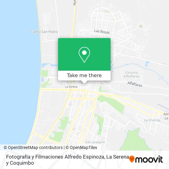 Mapa de Fotografía y Filmaciones Alfredo Espinoza