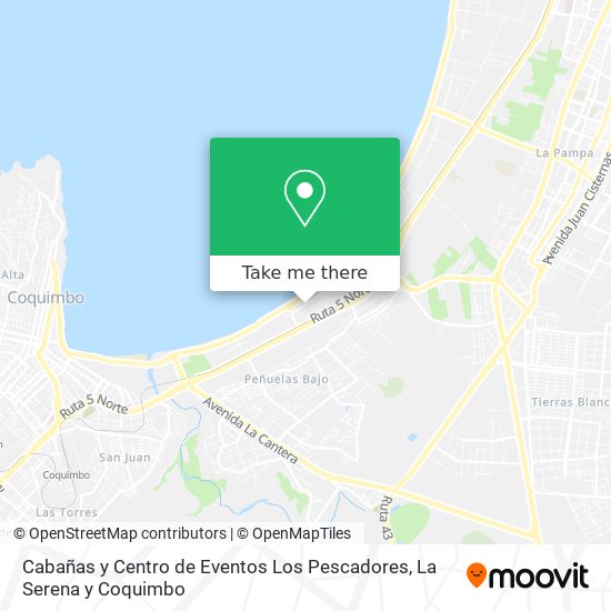 Mapa de Cabañas y Centro de Eventos Los Pescadores