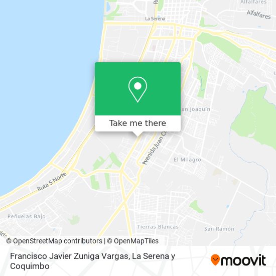 Francisco Javier Zuniga Vargas map