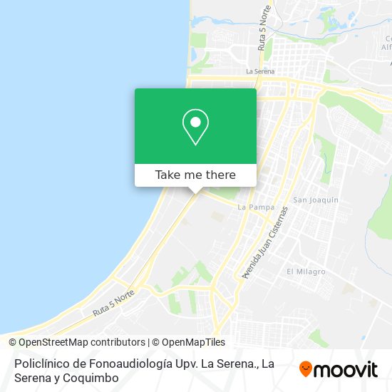 Policlínico de Fonoaudiología Upv. La Serena. map