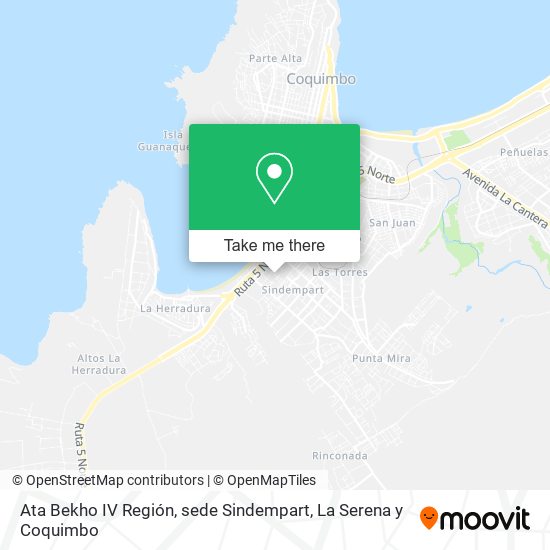 Mapa de Ata Bekho IV Región, sede Sindempart