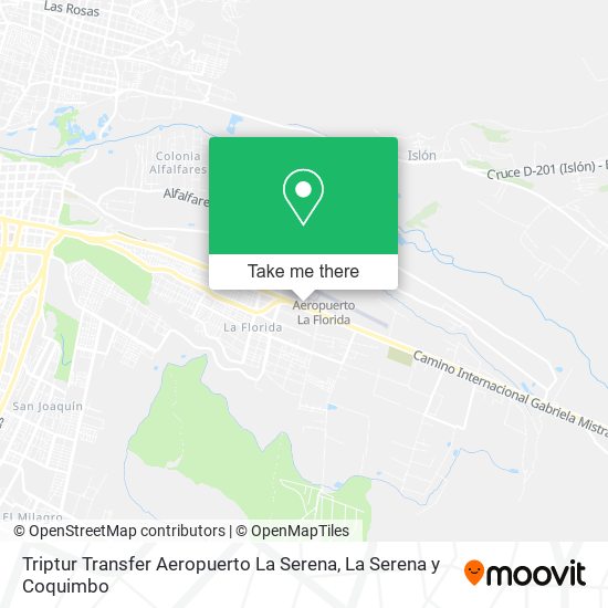 Mapa de Triptur Transfer Aeropuerto La Serena