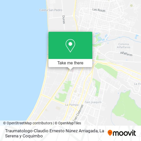 Mapa de Traumatologo-Claudio Ernesto Núnez Arriagada