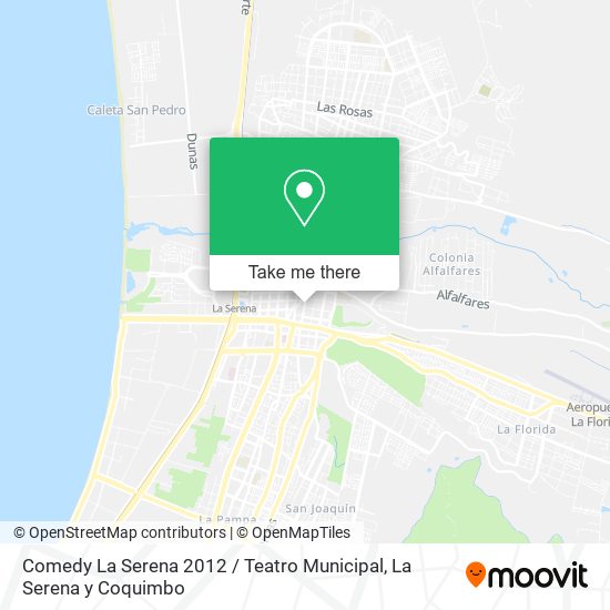 Mapa de Comedy La Serena 2012 / Teatro Municipal