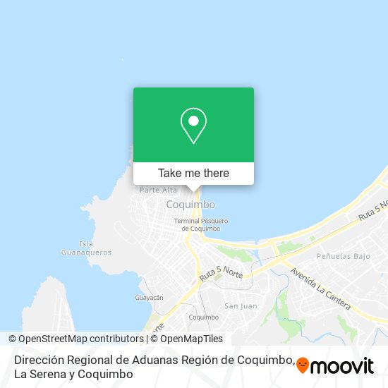 Dirección Regional de Aduanas Región de Coquimbo map