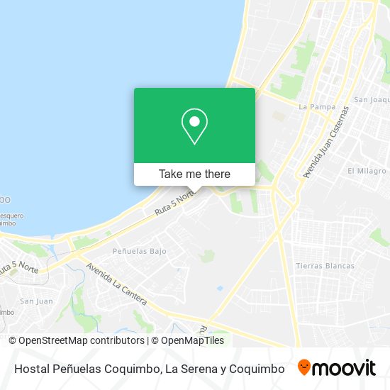 Hostal Peñuelas Coquimbo map