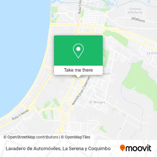 Lavadero de Automóviles map