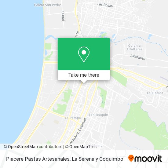 Mapa de Piacere Pastas Artesanales