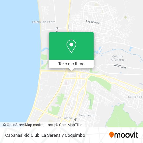 Cabañas Rio Club map