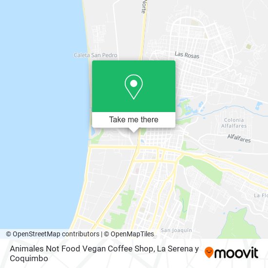 Animales Not Food Vegan Coffee Shop map