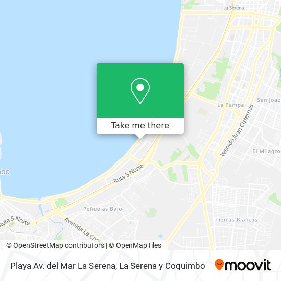 Playa Av. del Mar La Serena map