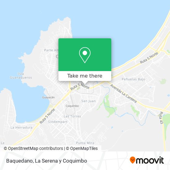 Mapa de Baquedano