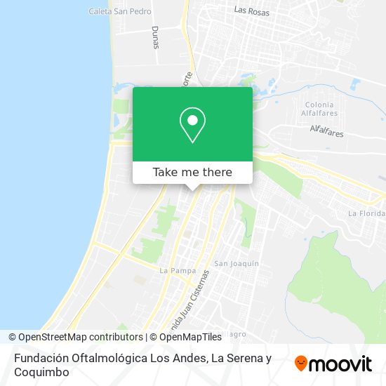 Mapa de Fundación Oftalmológica Los Andes