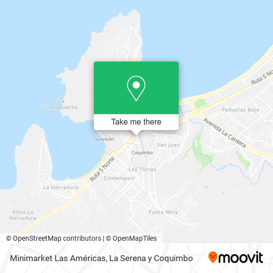 Minimarket Las Américas map