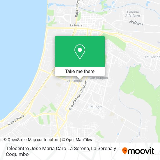 Mapa de Telecentro José María Caro La Serena