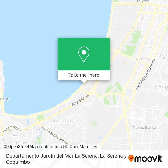 Mapa de Departamento Jardín del Mar La Serena