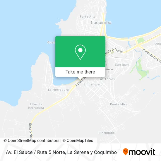 Av. El Sauce / Ruta 5 Norte map