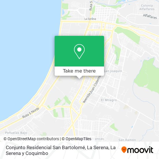 Mapa de Conjunto Residencial San Bartolomé, La Serena