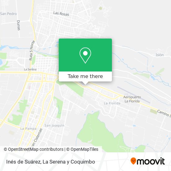 Inés de Suárez map