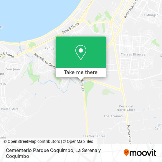 Mapa de Cementerio Parque Coquimbo