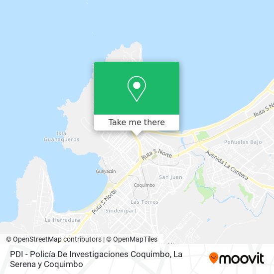 Mapa de PDI - Policía De Investigaciones Coquimbo