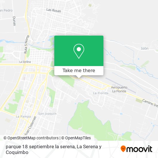 Mapa de parque 18 septiembre la serena