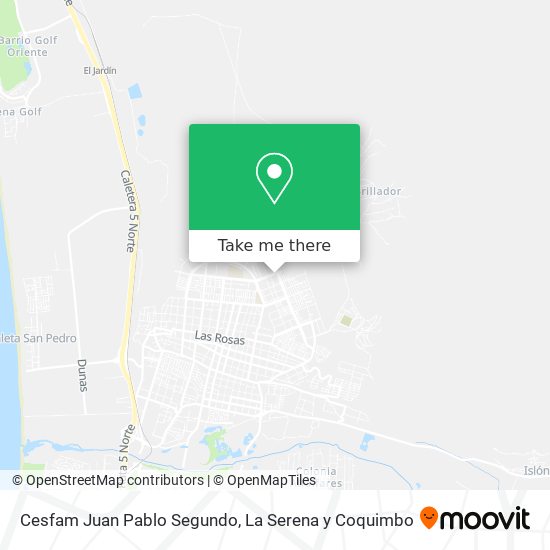 Cesfam Juan Pablo Segundo map