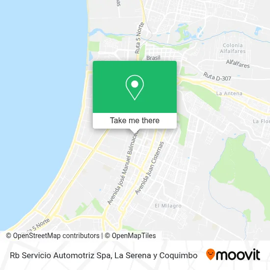 Rb Servicio Automotriz Spa map