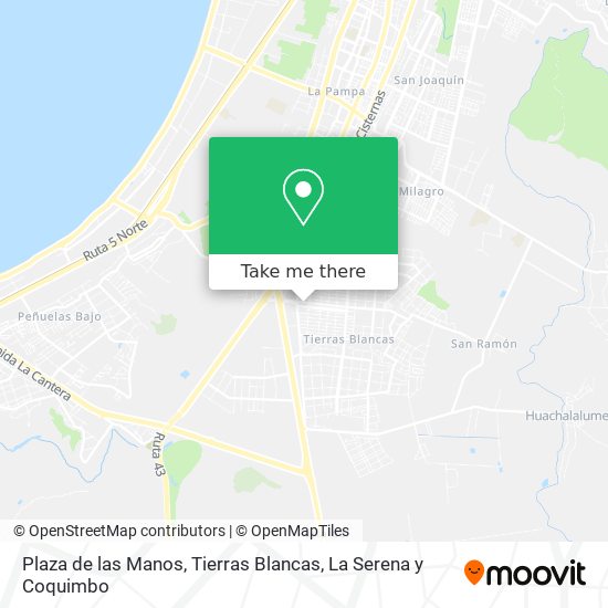 Plaza de las Manos, Tierras Blancas map