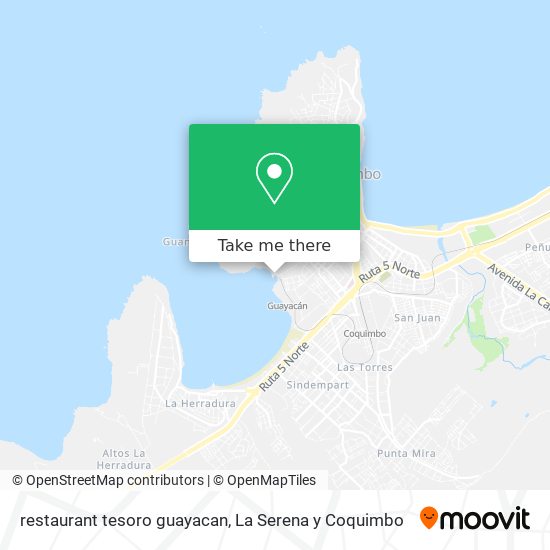 restaurant tesoro guayacan map