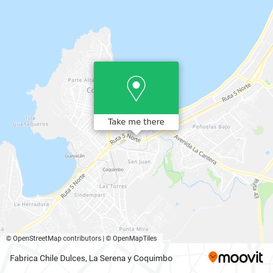 Mapa de Fabrica Chile Dulces