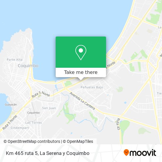 Mapa de Km 465 ruta 5
